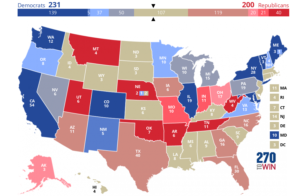 270toWin - 2024 Presidential Election Interactive Map